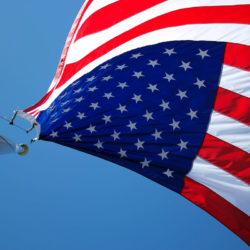 Change your perspective - image of flag from underside