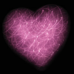 A glowing, expansive, connected heart